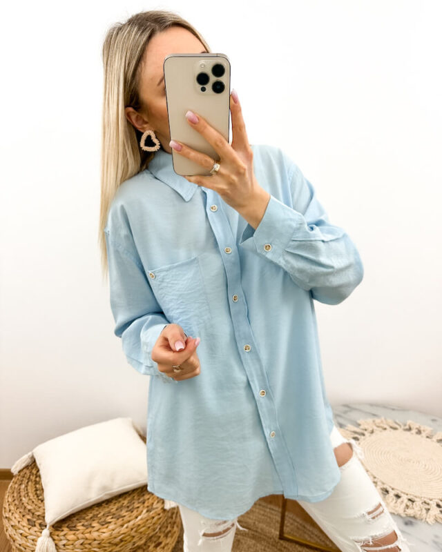 niebieska koszula damska oversize rayon2