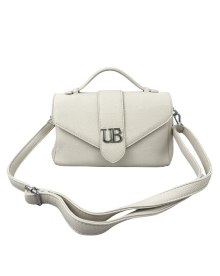 Kremowa Torebka Listonoszka Crossbody EMMA z paskiem